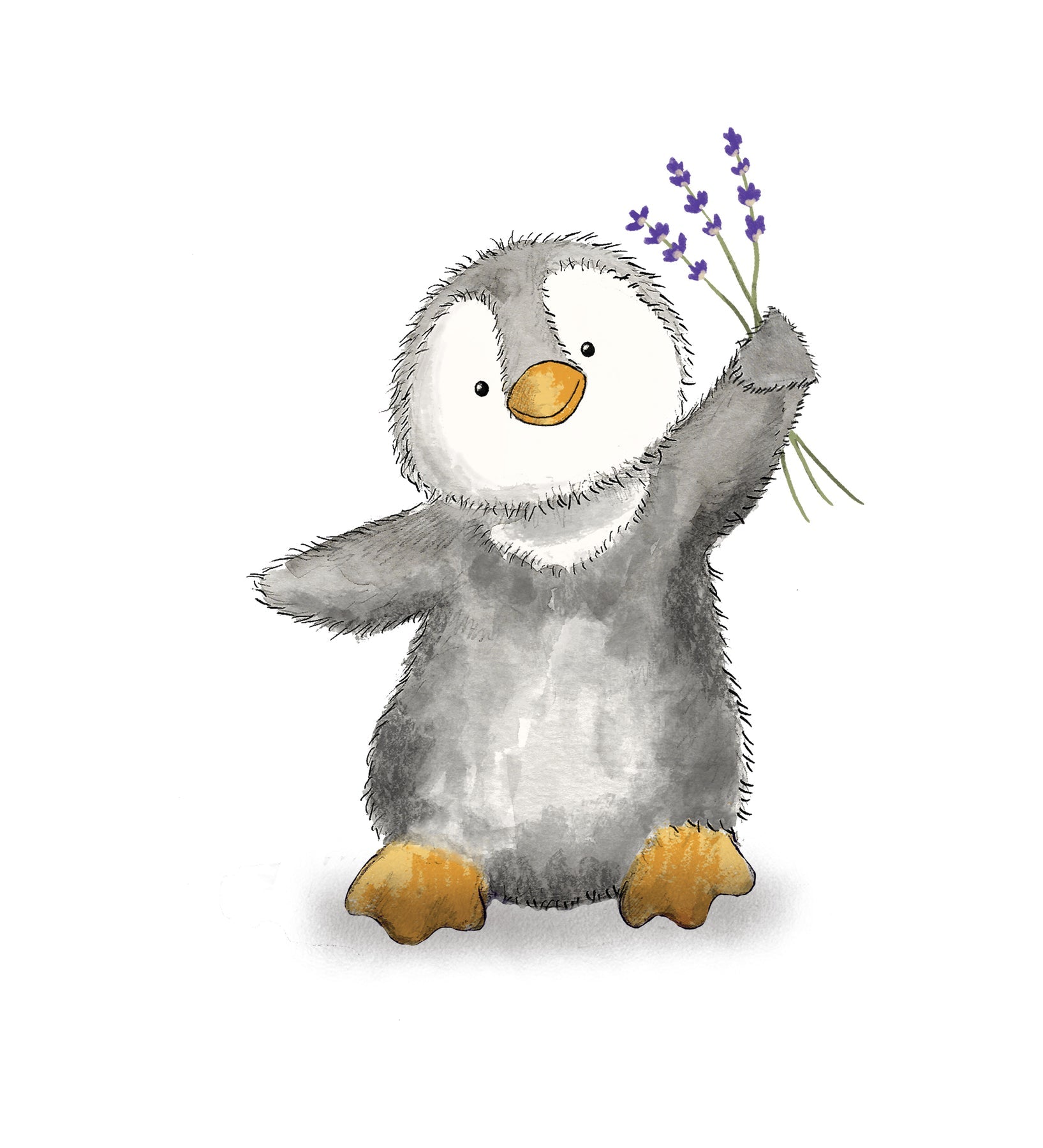 Warmies - 13" Grey Penguin Microwaveable Plush Toy with French Lavender Scent 7