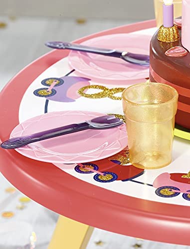 BABY Born Happy Birthday Party Table Playset - Interactive Musical Cake & Doll Accessories (6 Months+) 8