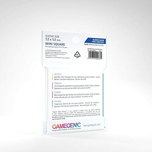 GAMEGEN!C Prime Mini Square-Sized Sleeves 53 x 53 mm (50) Clear