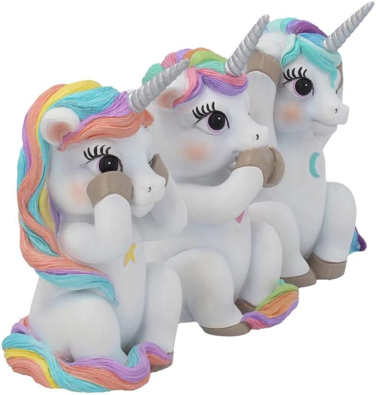 Nemesis Now Animal Collections – Drei weise Cutiecorns-Figurenset, Harzstatue 5