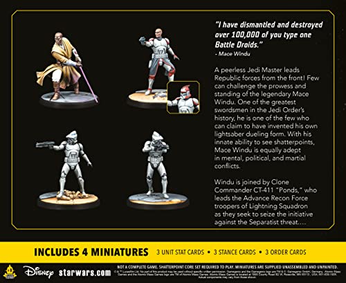 Atomic Mass Games Star Wars: Shatterpoint Mace Windu Squad Pack