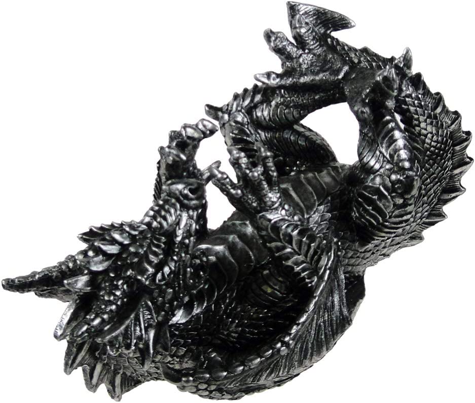Nemesis Now Guzzlers Weinflaschenhalter mit Drachenmotiv, schwarzes Kunstharz, 32 cm 8
