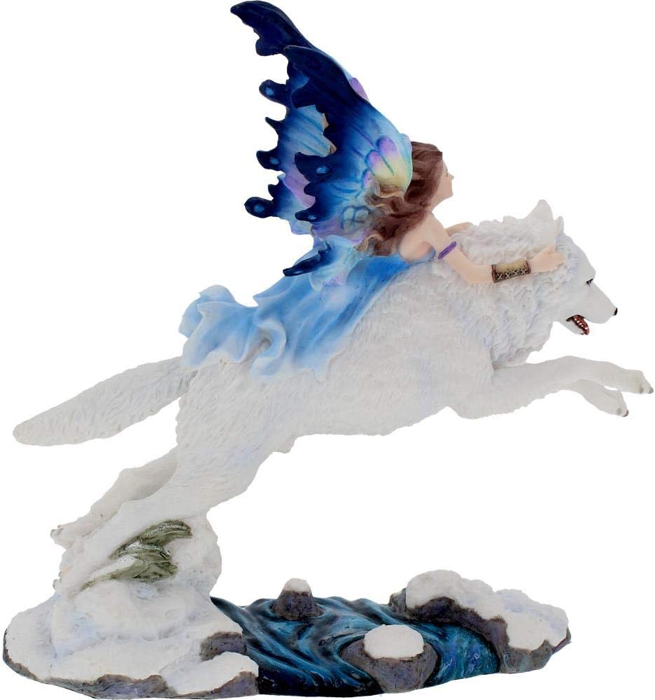 Nemesis Now Free Spirit – Fee und Wolf Figur, 23,5 cm 3