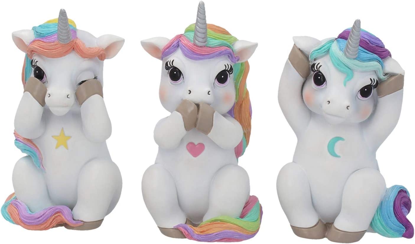 Nemesis Now Animal Collections - Three Wise Cutiecorns Figurine Set Resin Statue