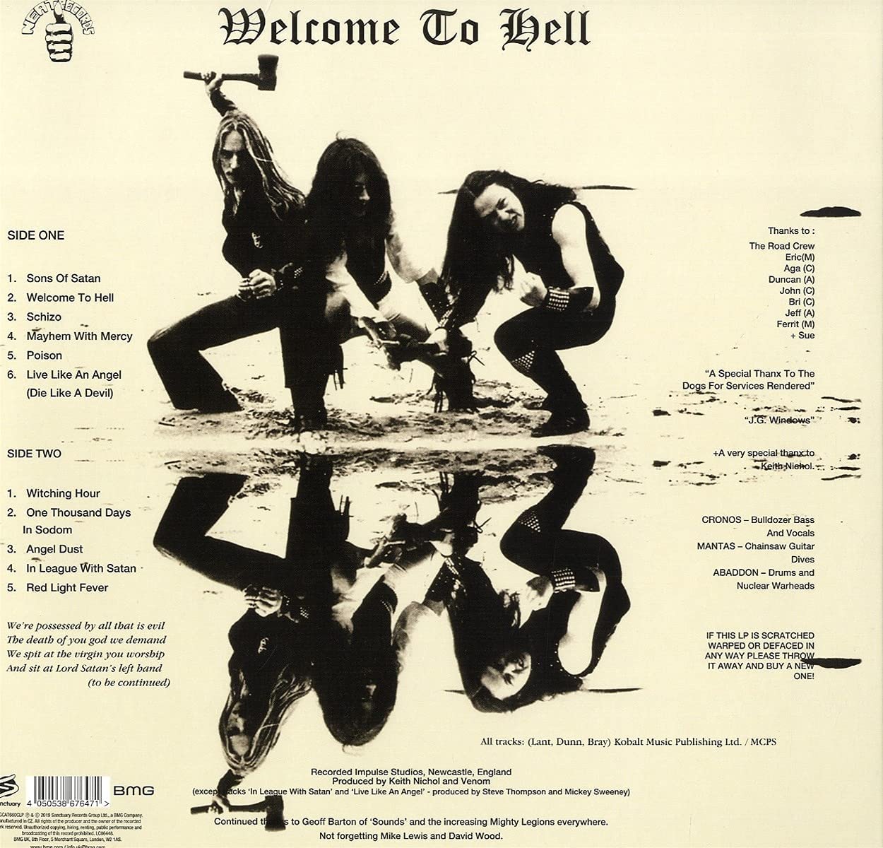 Venom - Welcome To Hell (Gold & Black Splatter Vinyl) [VINYL] 2