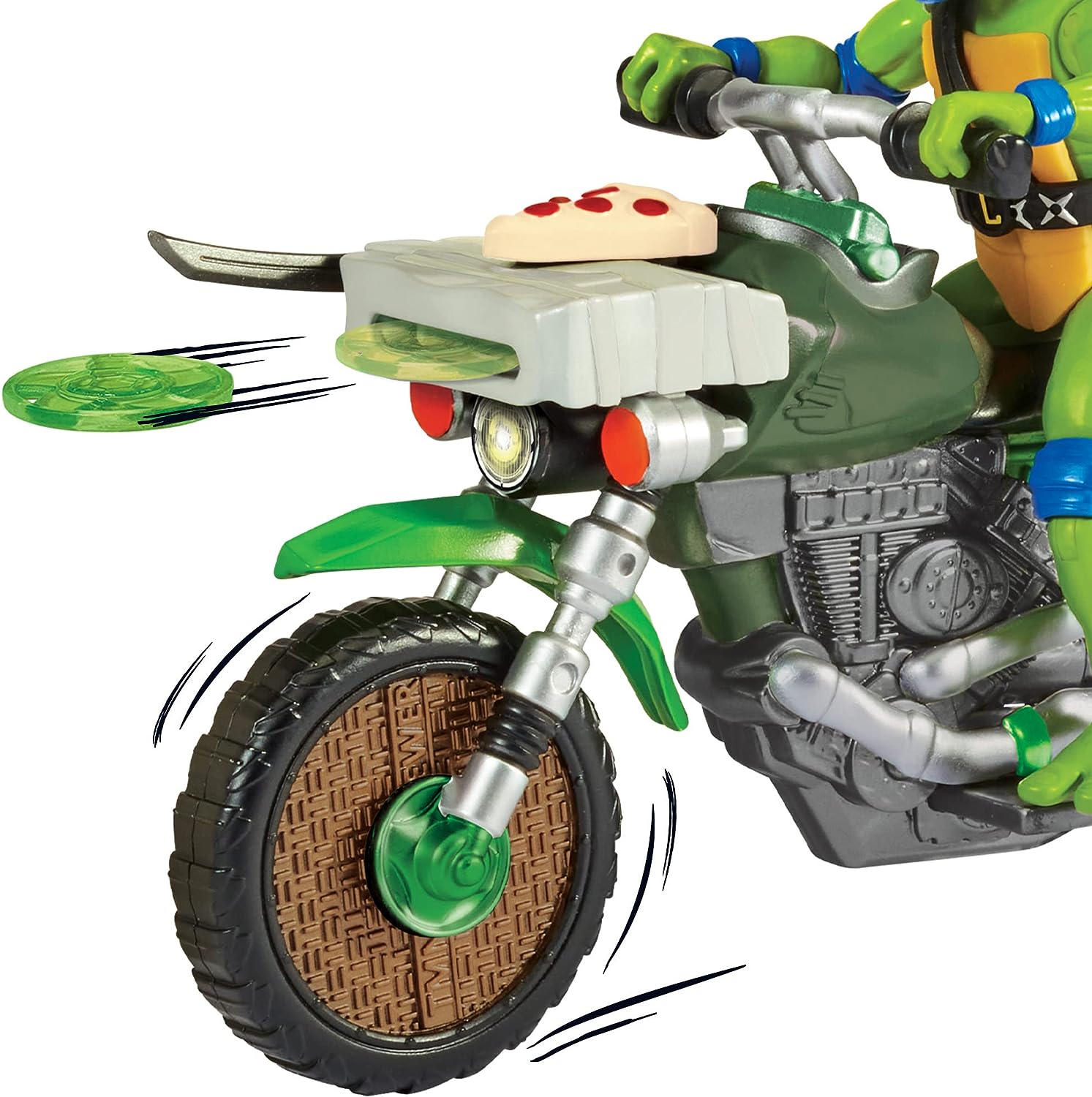 Teenage Mutant Ninja Turtles Ninja Kick Cycle mit exklusiver Leonardo-Figur – Action-Spielset 6