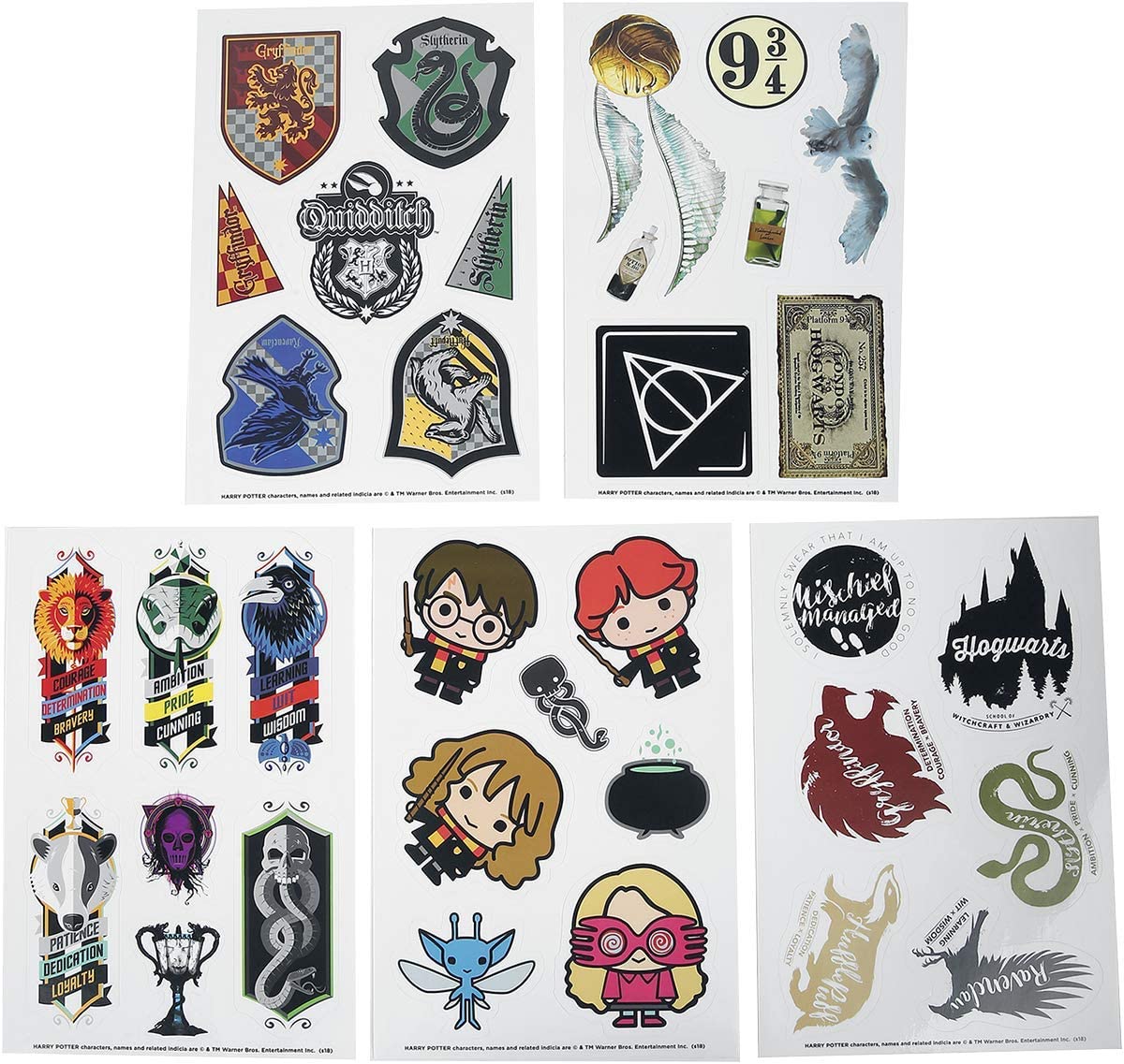 Harry Potter-Aufkleber-Set – 34 mehrfarbige Aufkleber (TS7407)