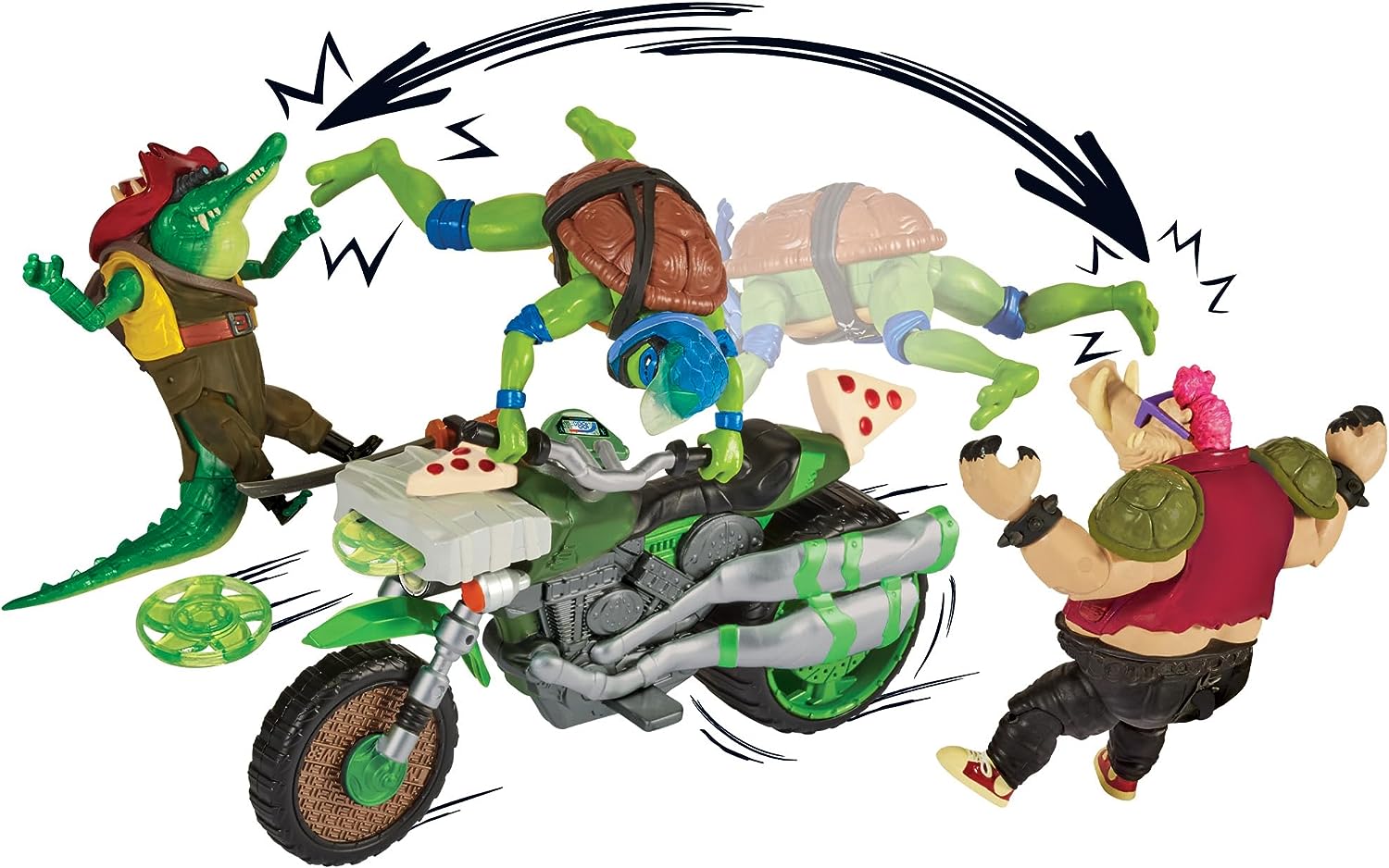 Teenage Mutant Ninja Turtles Ninja Kick Cycle mit exklusiver Leonardo-Figur – Action-Spielset 5