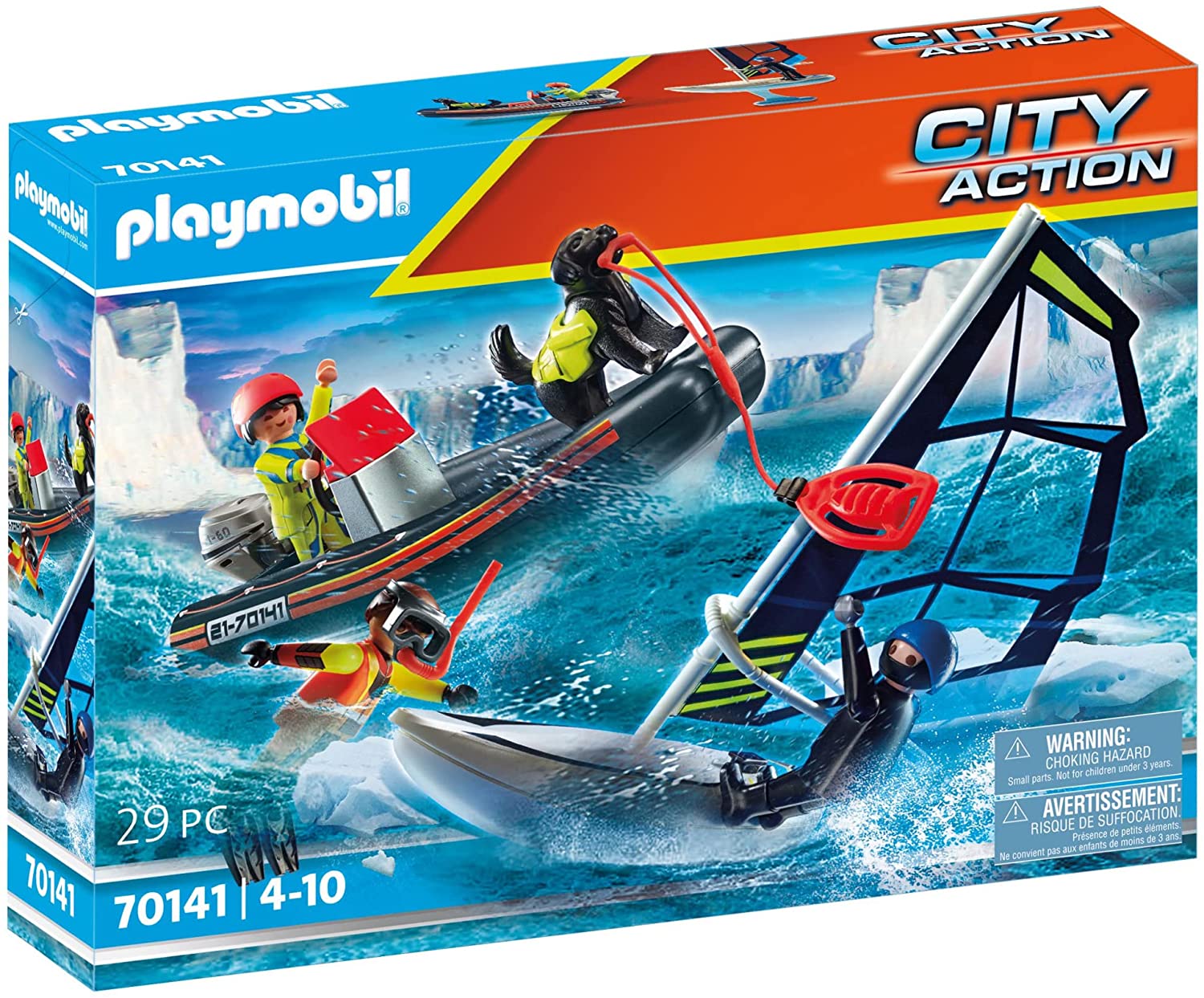 PLAYMOBIL City Action 70141 Seenotrettung: Wasserrettung mit Hund - Ab 4 Jahren