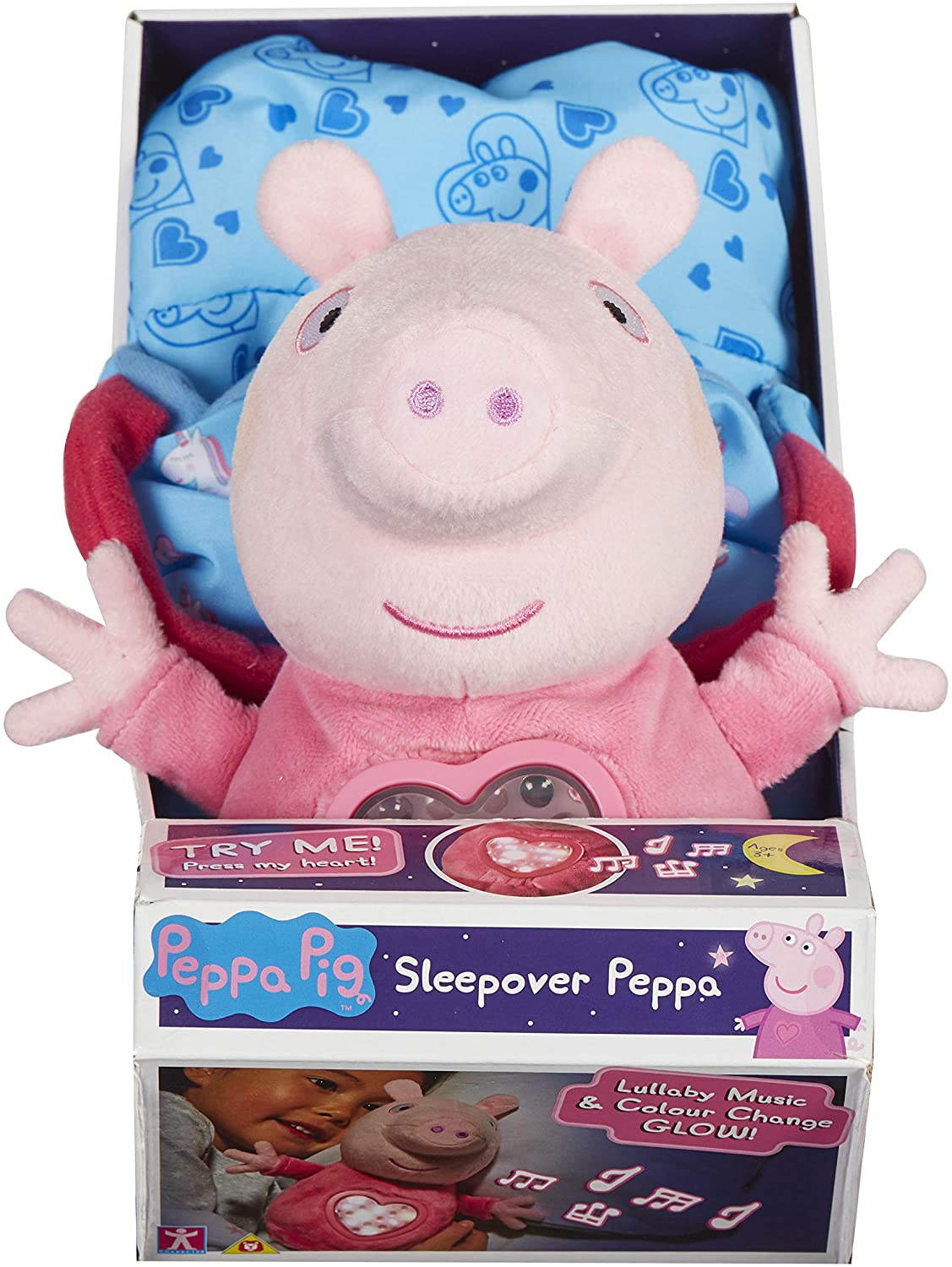 Peppa Pig Sleepover Plüschtier – Musikalisches Nachtlicht mit Schlafsack