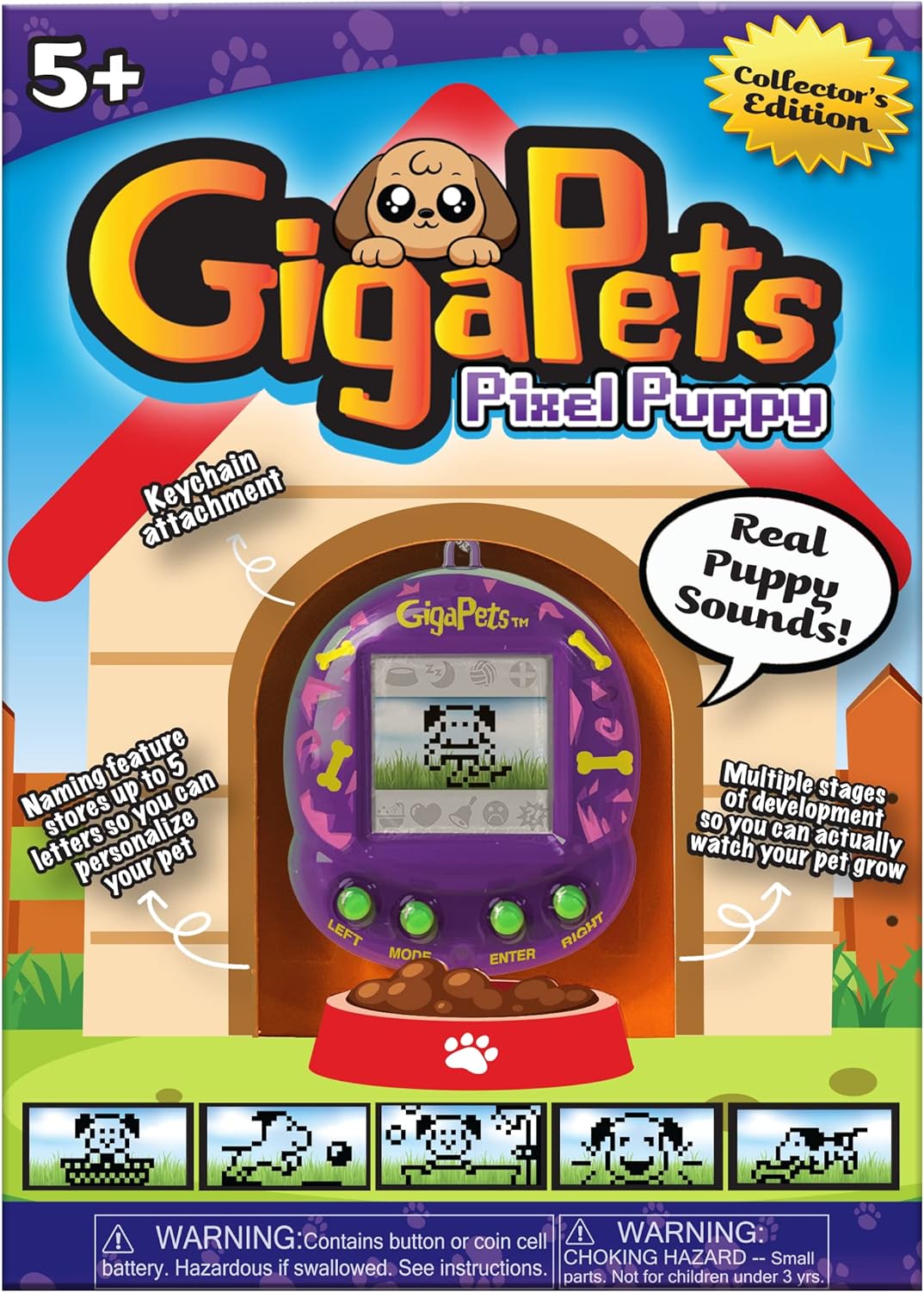 Giga Pets Puppy Dog Virtuelles Haustierspielzeug – Verbesserte Sammleredition mit glänzender, durchscheinender Schale