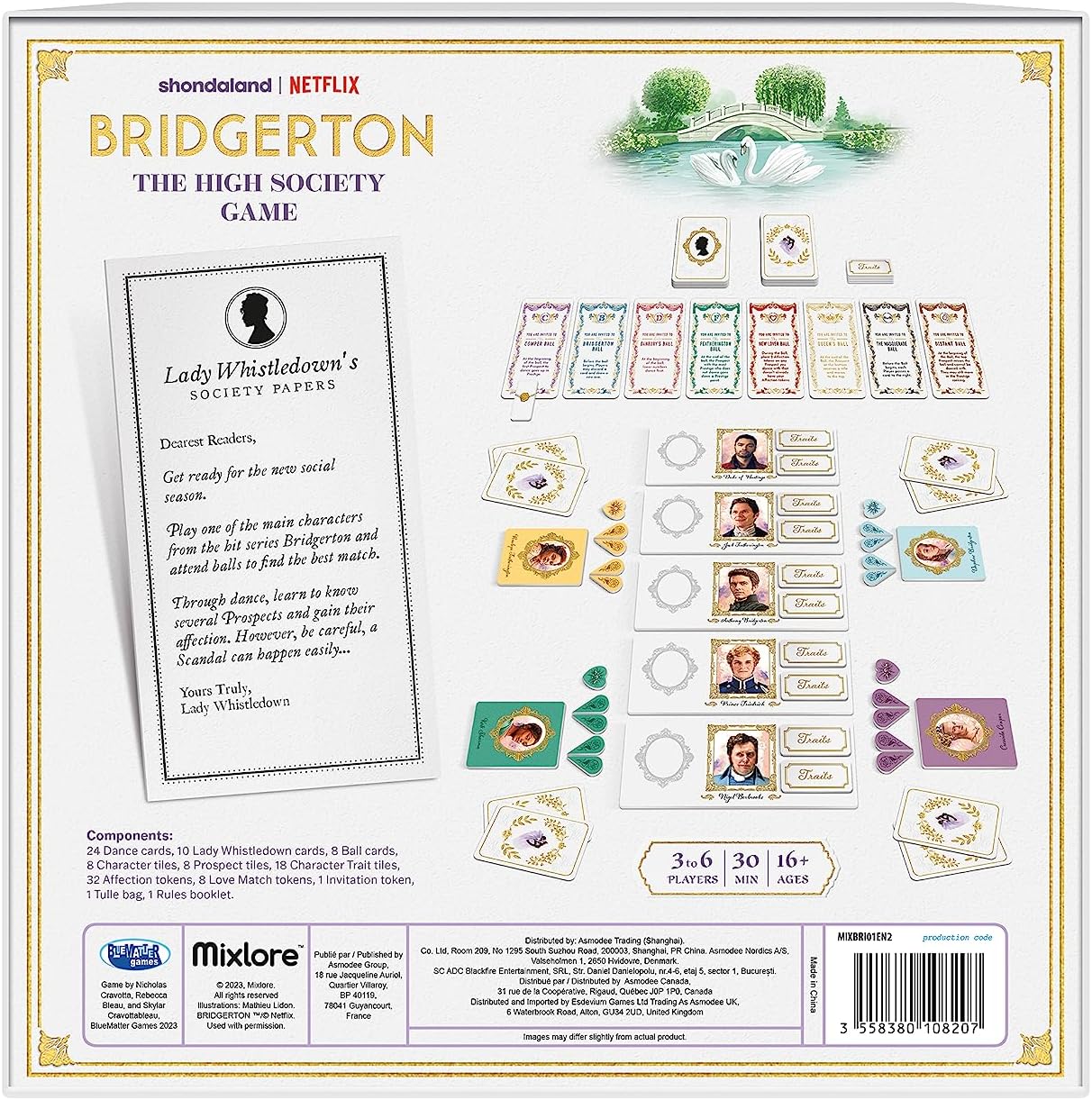 Mixlore Bridgerton High Society Game – Strategie-Brettspiel für 3–6 Spieler (MIXBRI01EN) 3
