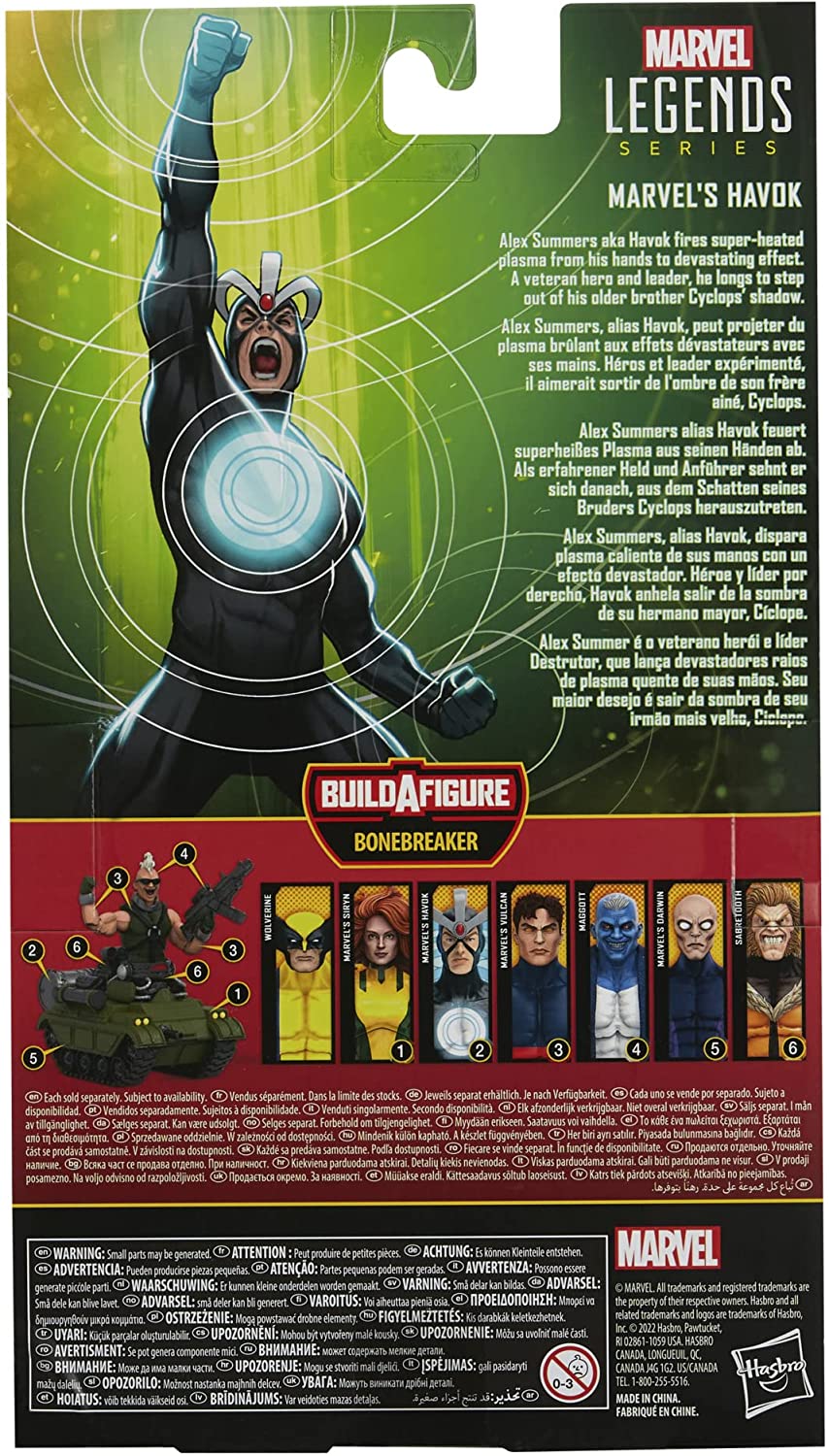 Marvel Legends Series X-Men Havok Actionfigur – 15 cm großes Sammlerstück mit Plasma-FX-Zubehör