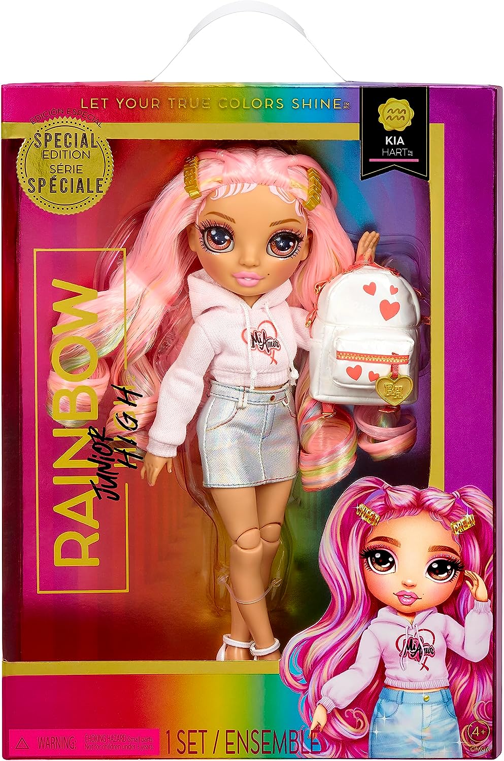 Rainbow High 590781EUC Junior High Doll - Kia Hart Fashion Playset