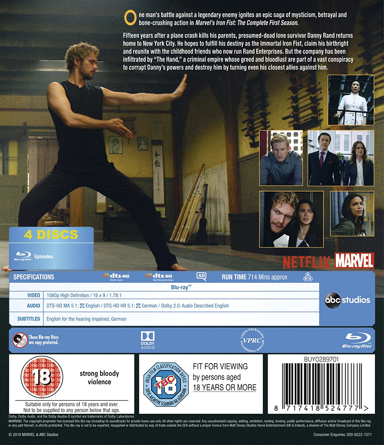 Marvel's Iron Fist: Die komplette erste Staffel [Blu-Ray]