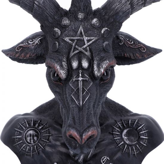 Nemesis Now Celestial Schwarz und Silber Baphomet Büste – Harzskulptur 6