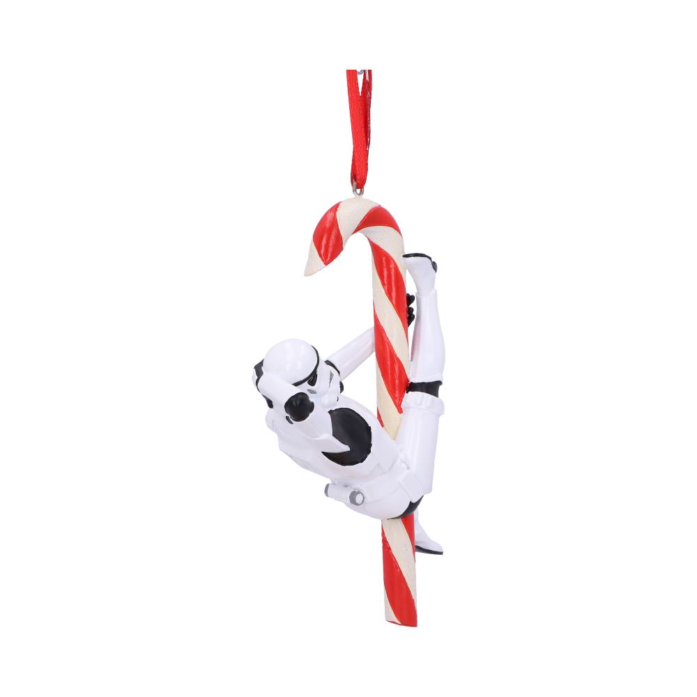 Nemesis Now Stormtrooper Zuckerstangen-Hängeornament aus rot-weißem Harz 7