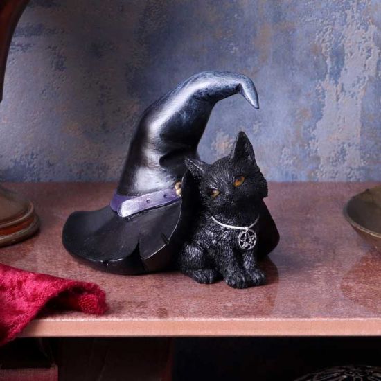 Nemesis Now Wicca- und Hexerei-Kollektion – Prue-Katzenfigur in Schwarz