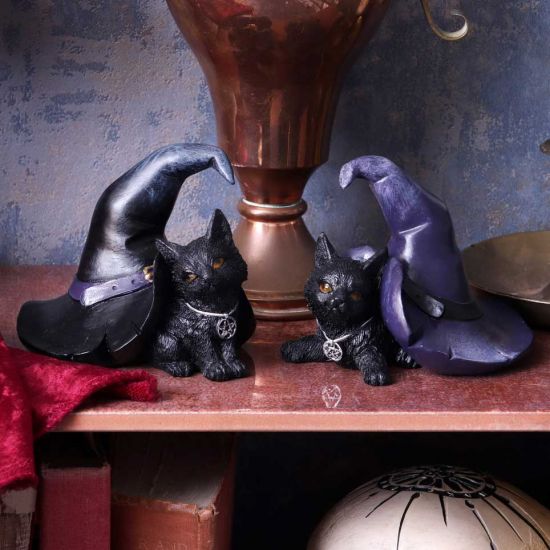 Nemesis Now Wicca- und Hexerei-Kollektion – Prue-Katzenfigur in Schwarz