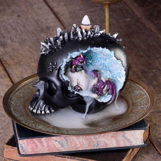 Nemesis Now Crystal Hatchlings Backflow Incense Burner in Blue